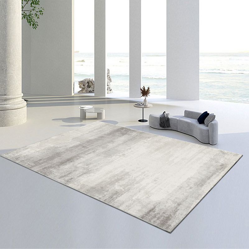 Grey Tone Modern Area Carpet Polyester Mottled Effect Indoor Rug Anti-Slip Backing Carpet for Living Room