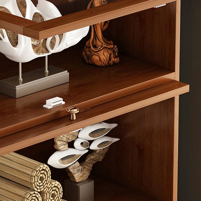 Bookcase standard moderni marrone libreria in legno fabbricato con porta per la casa