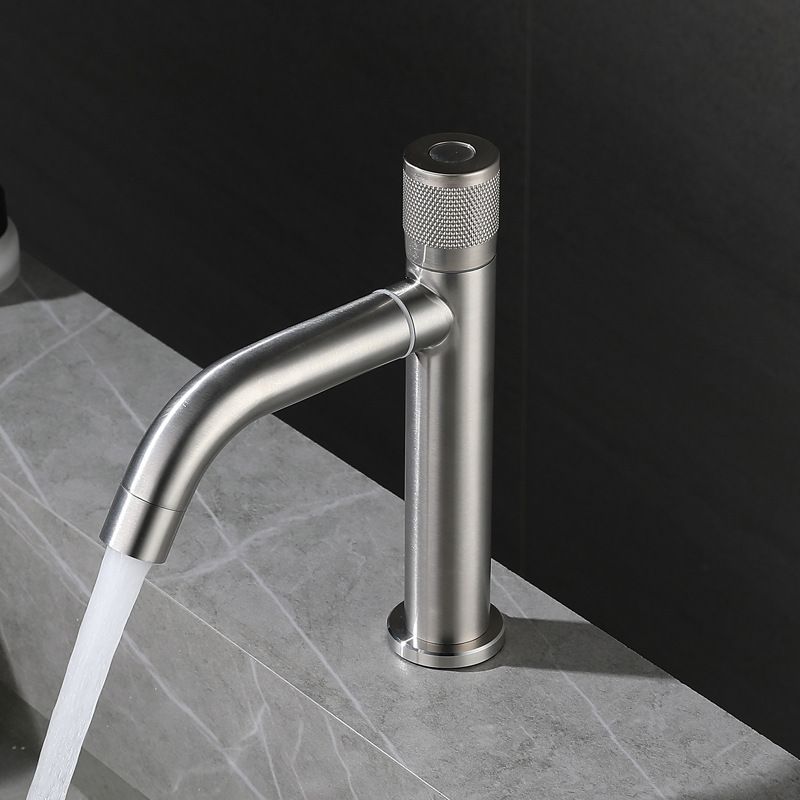 Modern Vessel Sink Faucet Stainless Steel Single Handle Low Arc Vessel Faucet