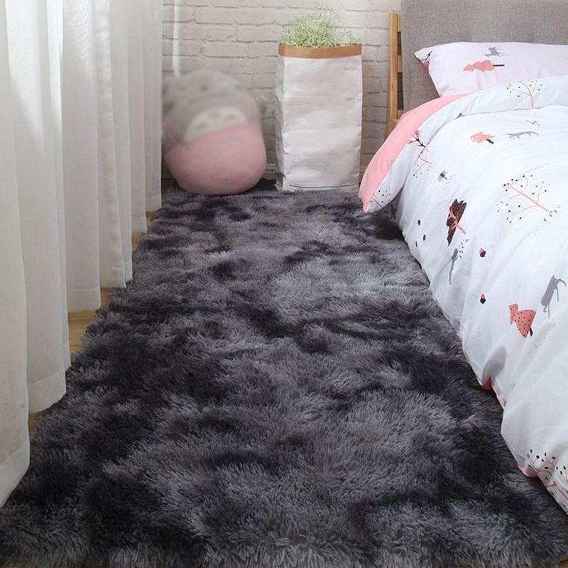 Light Pink Modern Rug Polyester Tie-Dye Rug Non-Slip Backing Rug for Living Room