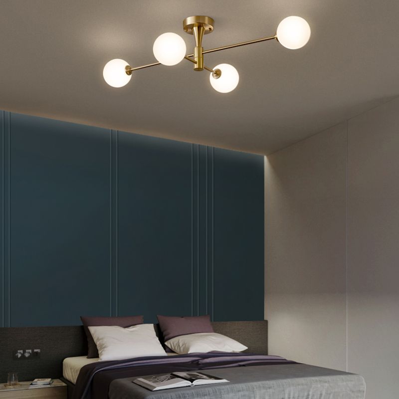 Stile moderno a forma sferica Luci di lampadina a ciondolo in vetro
