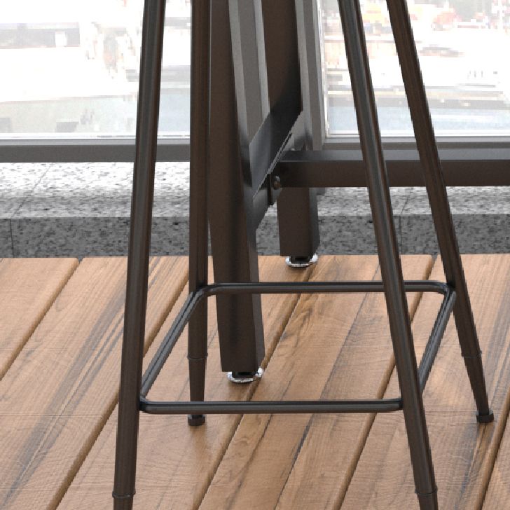 Café Mesa de altura de barra de reposapiés de madera de madera moderna Mesa de barra de bistro