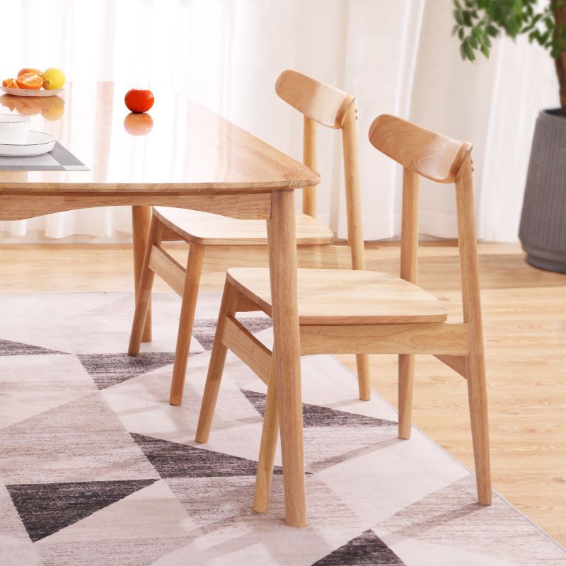 Chaises d'appoint contemporaines en bois pour pièce intérieure et extérieure, chaise à dossier ouvert