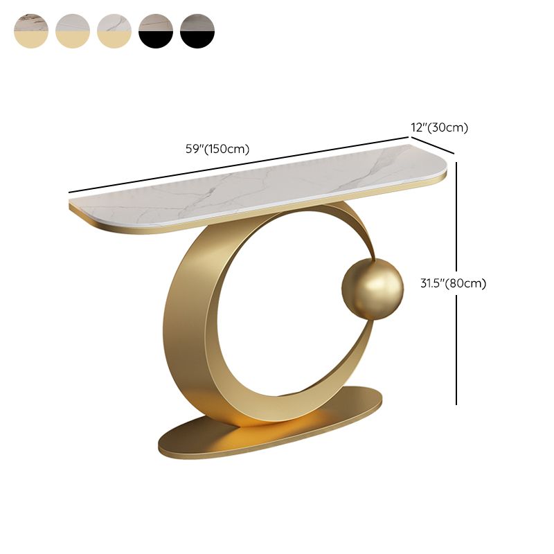 Contemporary Console Accent Table Half Moon Console Sofa Table
