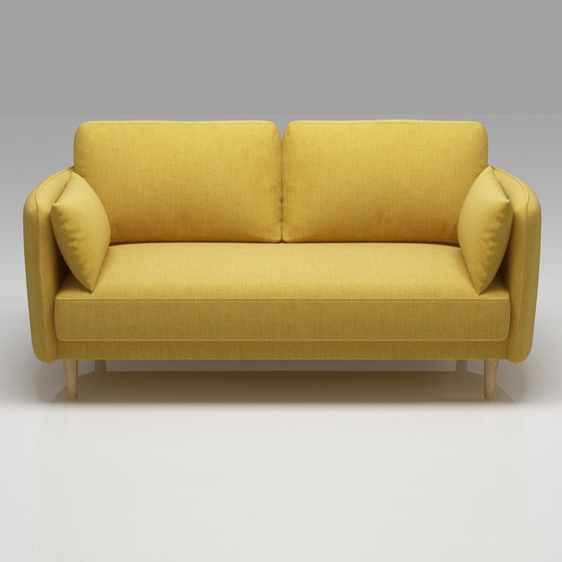 Linen Contemporary Standard Square Arm Sofa for Living Room, Apartment