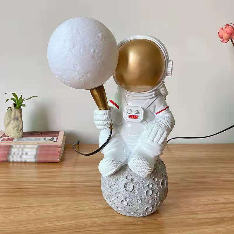 Estilo moderno Astronaut Shape Night Table Lamp Resin 1 Light Table Light