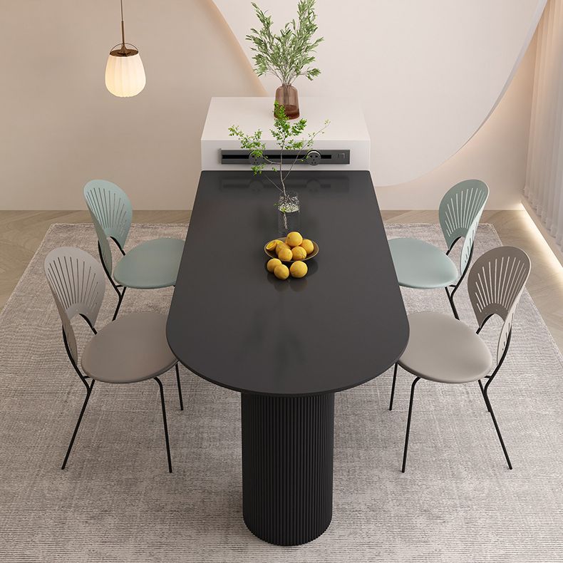 Contemporary Dining Table Stone Top Dining Table with 3 Legs