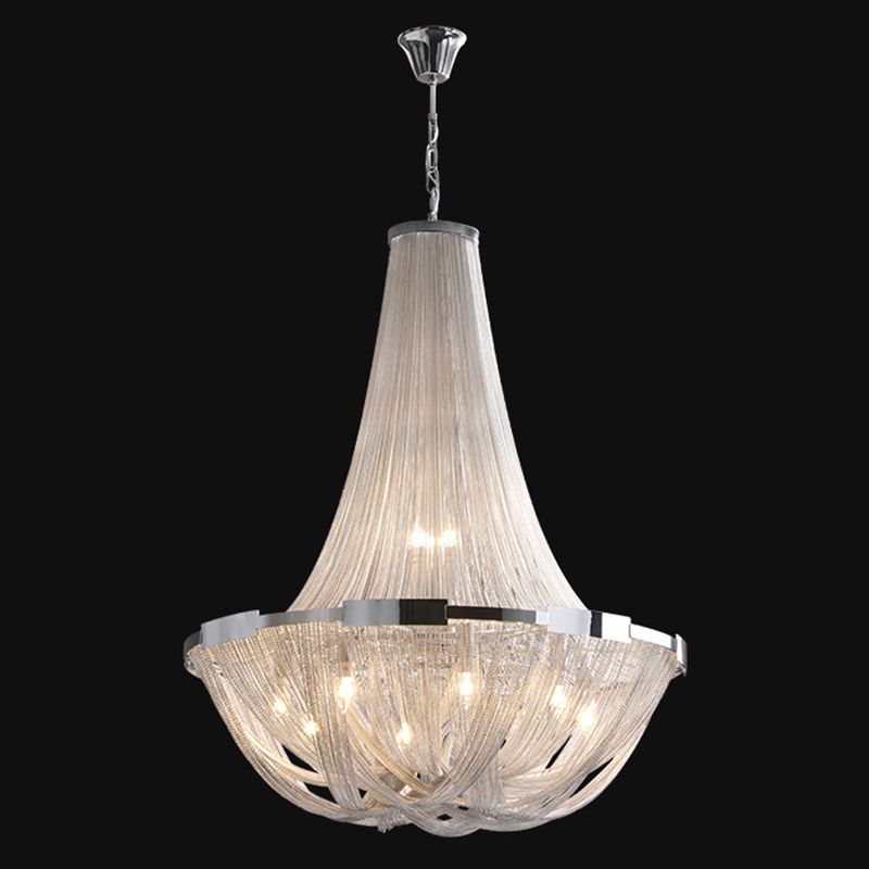 Contemporary Aluminum Ceiling Pendant Light Tassel Hanging Pendant Light for Living Room