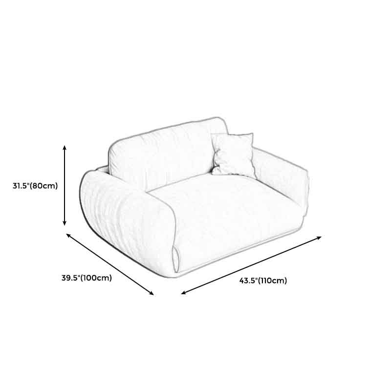 Square Arm Loose Back Sofa 39"W Modern Sofa  for Living Room