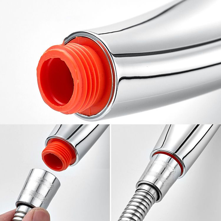 Modern Handheld Shower Head High Flow Water Efficient Wall-Mount Showerhead