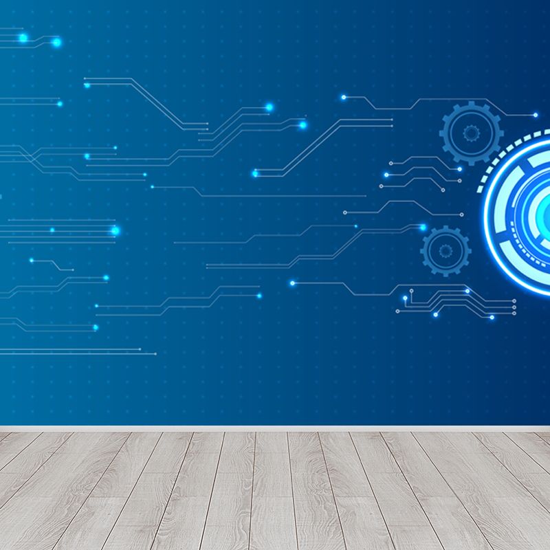 Abstract Pattern Mural Decal Modern Non-Woven Materials Wall Decor in Dark Color