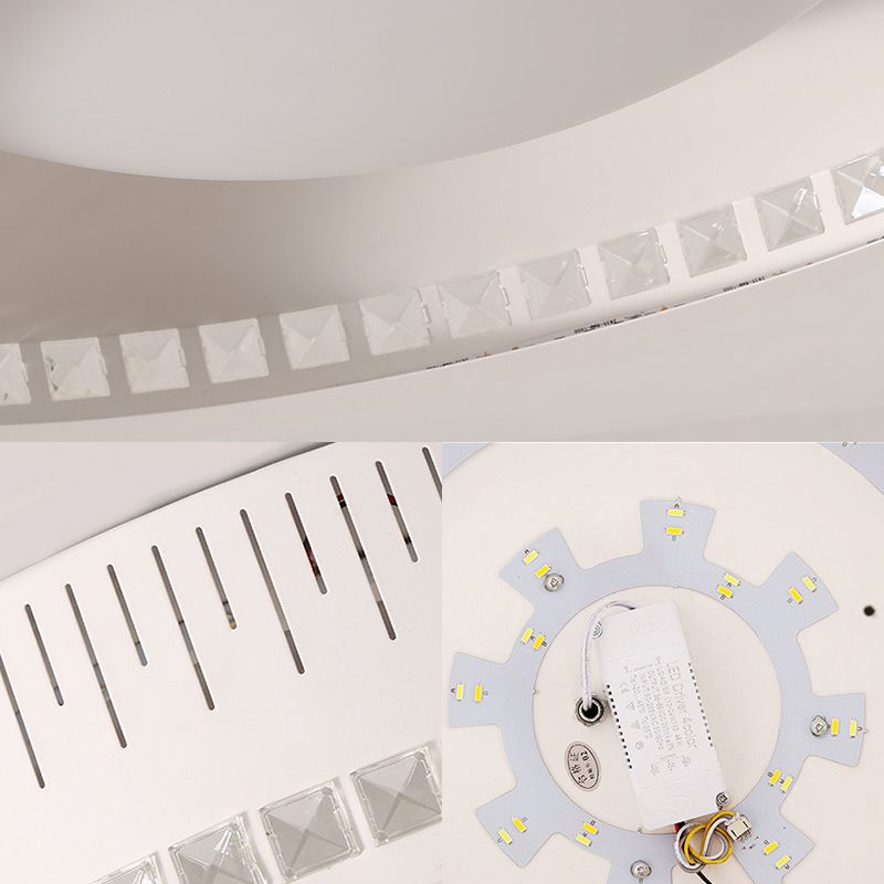 Moderne unieke ronde plafondlampen Inbouw 1-lichts Inbouw plafondlampen in wit voor slaapkamer