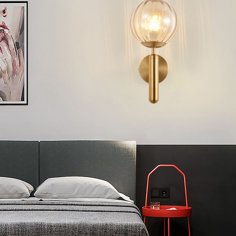 Postmoderne Einfachheit Gang dekorative Glaswandlampe Eisenfarbe Innenwandlicht