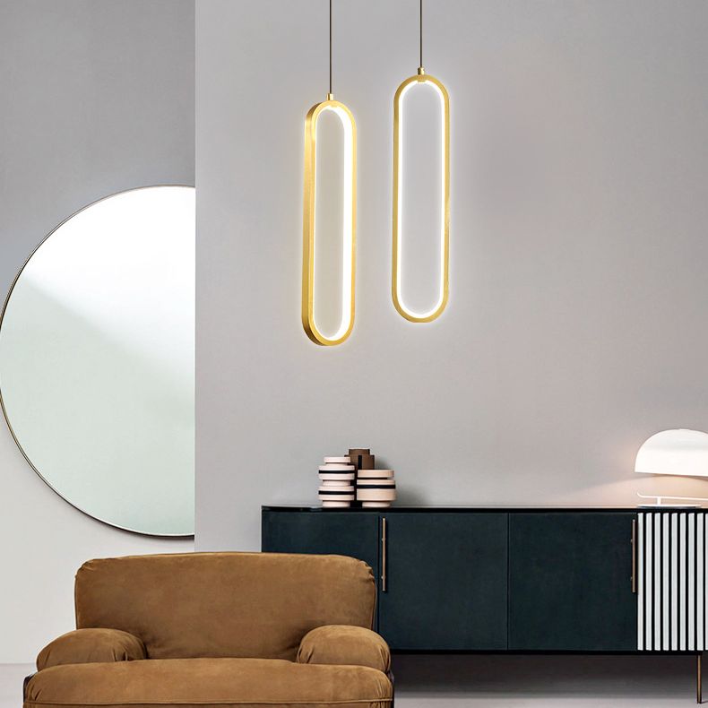 Luci a sospensione a sospensione lineare moderna Metal 1 Luce Light Light