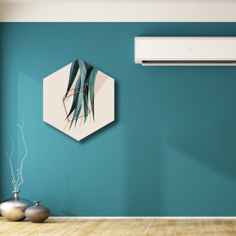 Cactus Wall Art Print Contemporary Botanical Canvas in Pastel Color for Boys Bedroom