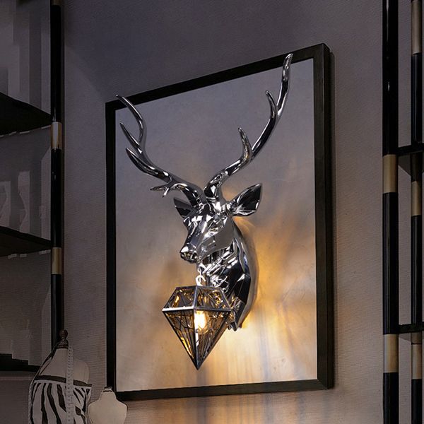 Postmodern Wall Sconce 1 Head Antler Wall Mounted Light Fixture for Living Room