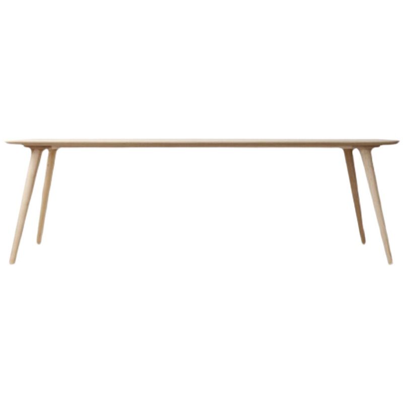 Rectangle Pine Solid Wood Table Modern Dining Table with 4 Legs for Restaurant