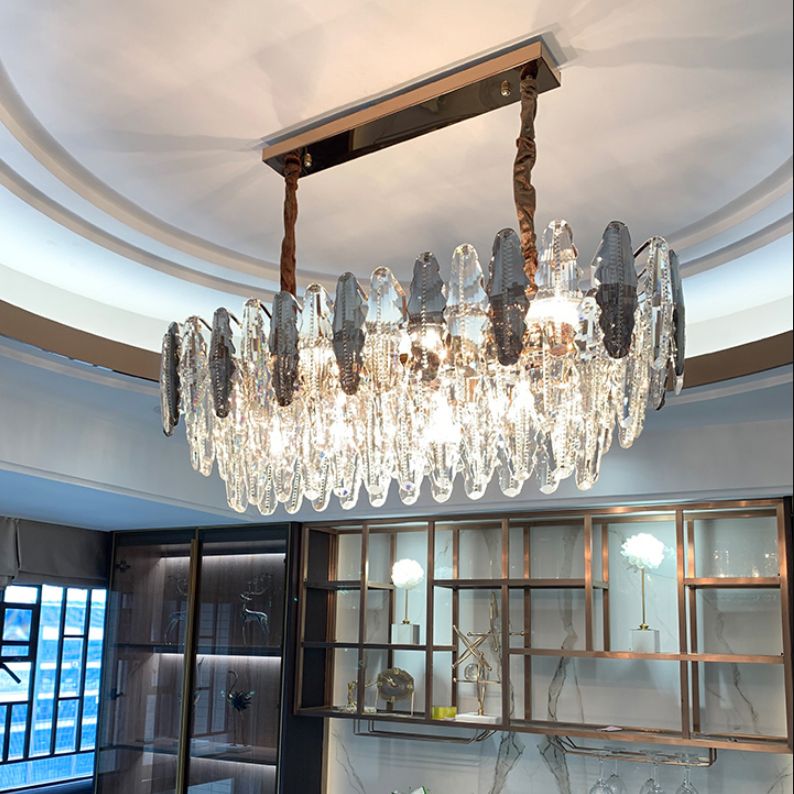 Linear Isola Lucizia a ciondolo Linea Linea Lighting Hanging Island Lights in grigio