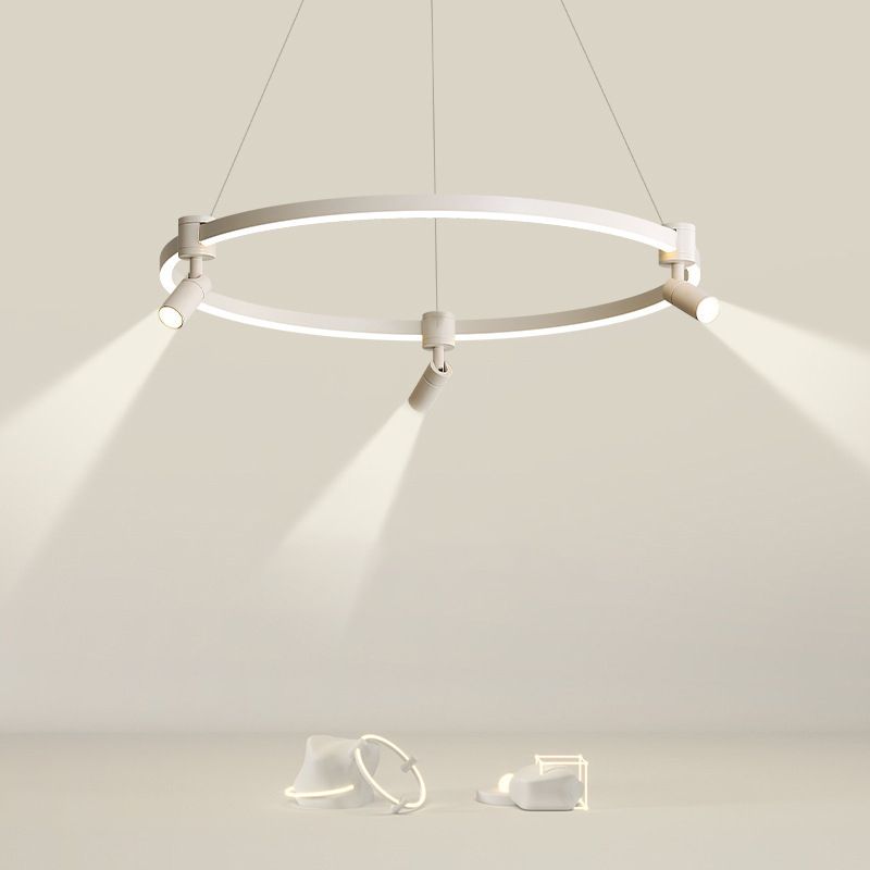 Linear Shape Metal Pendant Light Fixtures Modern Style 4 Light Hanging Light Fixtures