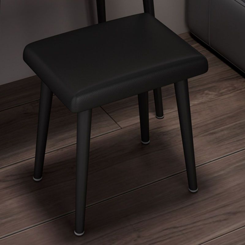 Contemporary Stone Top Vanity Set with Storage in Black/Grey