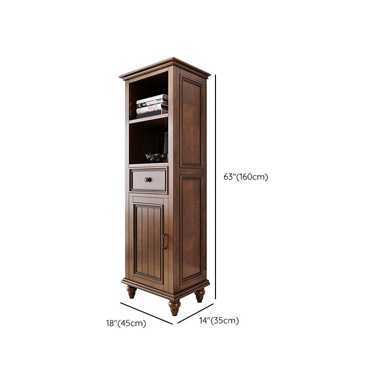 Solid Wood 1 - Drawer Storage Cabinet, 1-Door Lacquered Accent Cabinet
