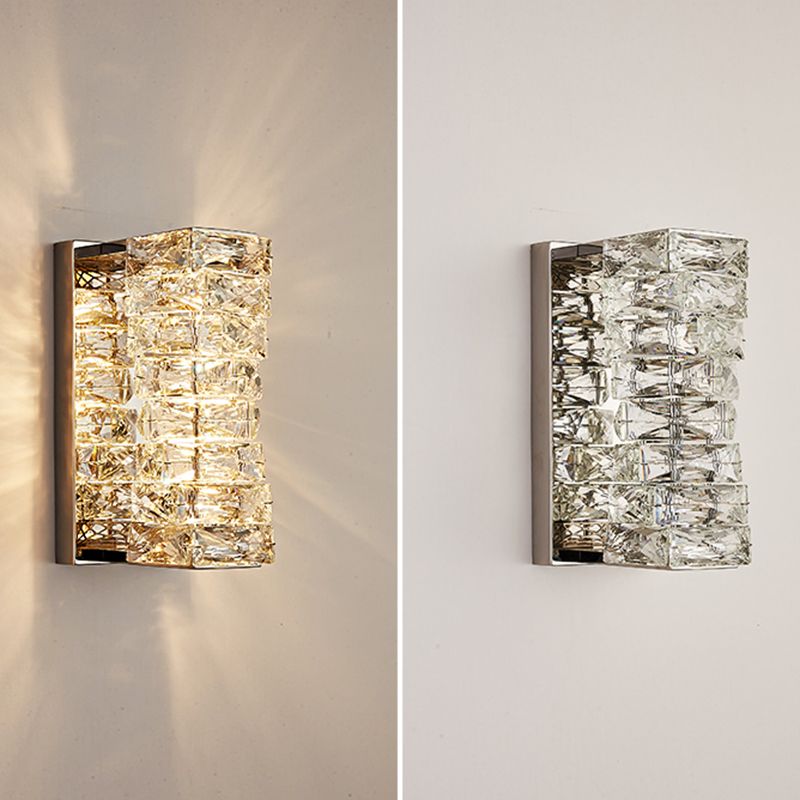 Luz de pared cuadriculada de pared de pared de cristal contemporánea para sala de estar para sala de estar