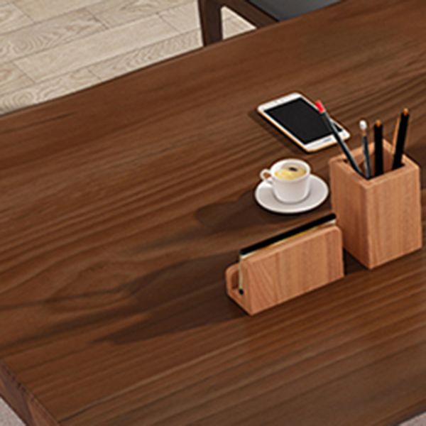 Mesa de comedor industrial de doble pedestal de rectángulo Mesa de madera de madera sólida