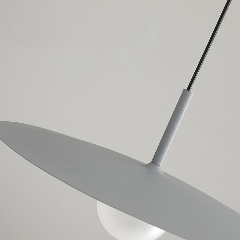 1-Light White Glass Pendant Lighting Fixtures Modern Ceiling Pendant for Bar