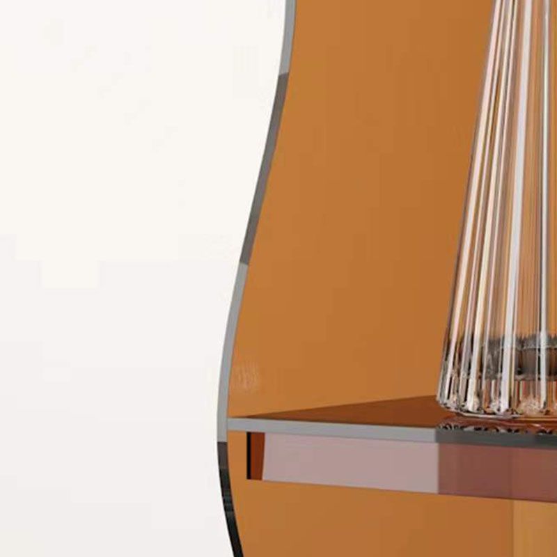 Contemporary Closed Back Bookshelf Acrylic Shelf Bookcase with Shelves