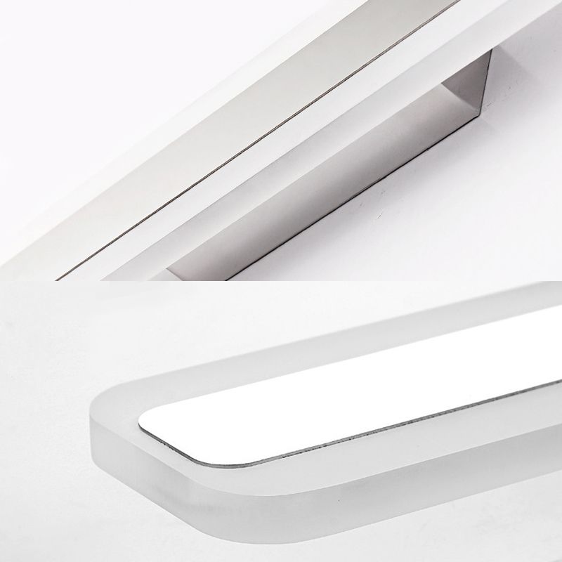 Linear Mirror Light Simplicity Acrylic LED Bathroom Vanity Lighting Fixture in Warm/White Light, 16"/19.5"/23.5" Wide