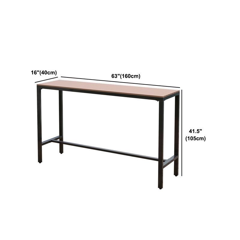 Contemporary Bar Table Set 1/2/5 Pcs Iron Black Metal Frame Bar Table and Stools