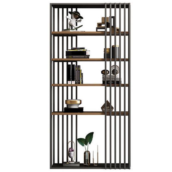 Black Color Modern Style Bookshelf Metal Bookcase for Home Use