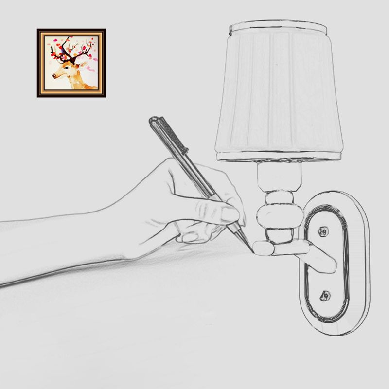 1 Licht halb geometrische Wandleuchte modern