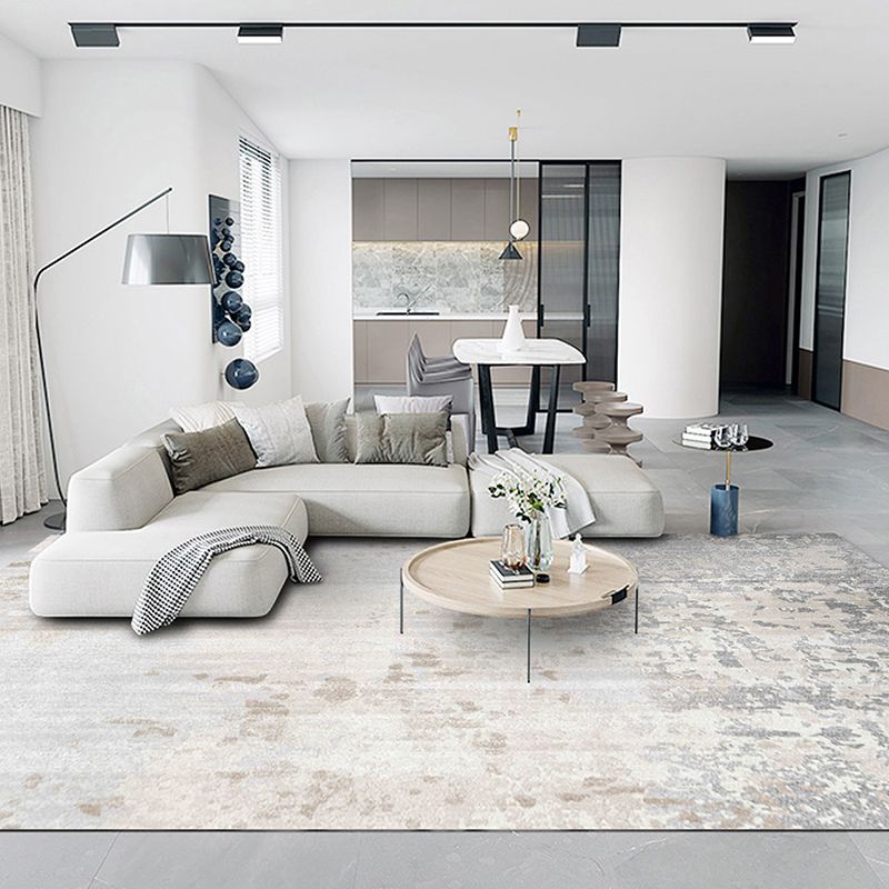 Fancy Modern Arae Carpet Tie-Dye Pattern Polyester Area Rug Stain Resistant Rug for Living Room