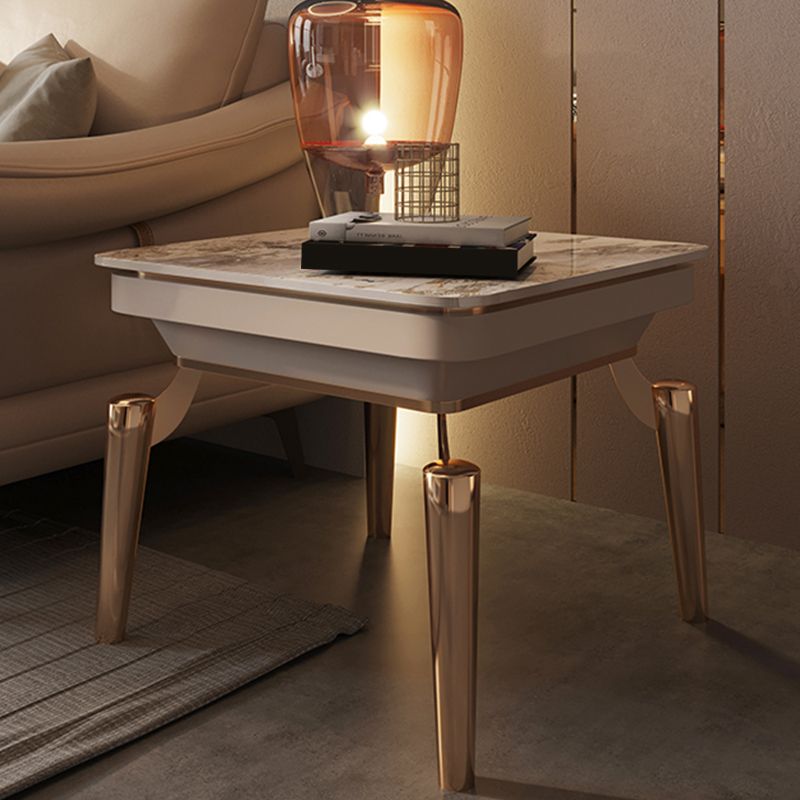 No Distressing Slate Coffee Table Glam Single Coffee Table with Drawer