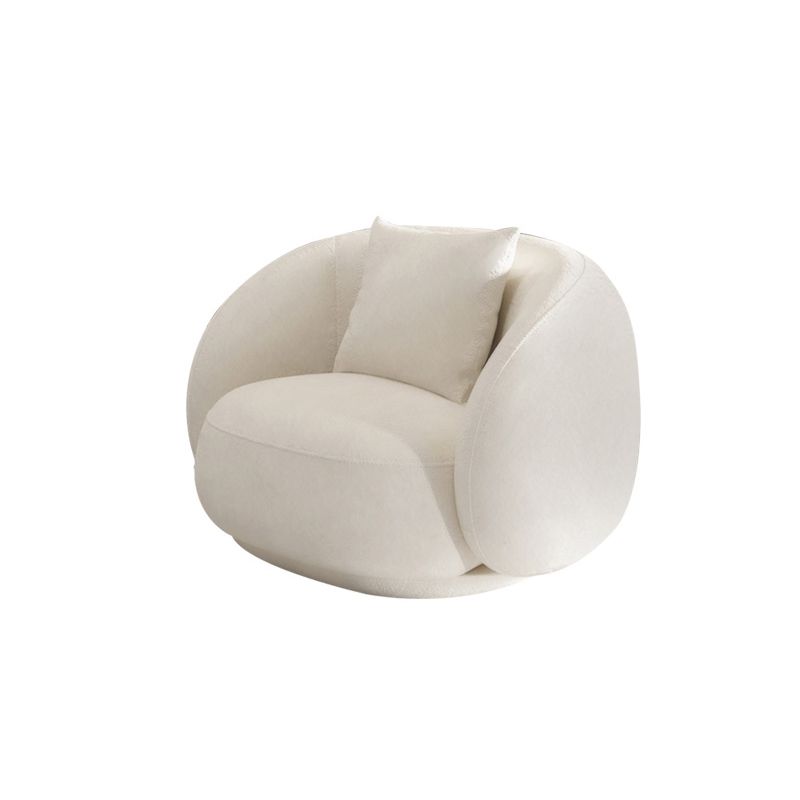 Contemporary Sofa with Tuxedo Arm for Living Room Curved Sofa