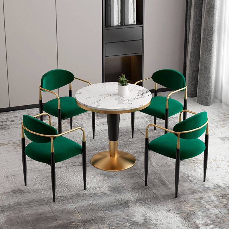 Glam Style Sintered Stone Dining Set 1/2/4/5 Pieces Dining Set for Dining Areas