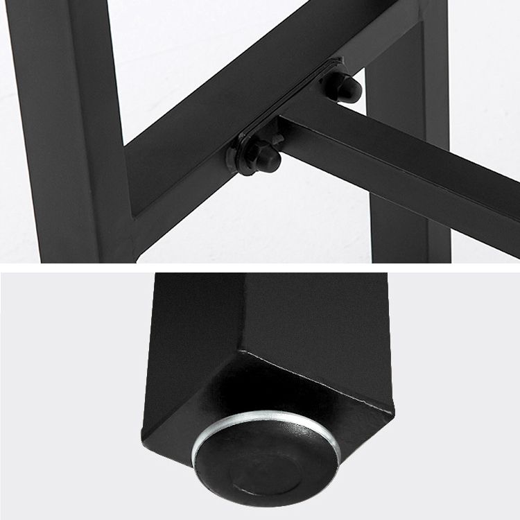 Wood Rectangle Bar Table Contemporary Bar Table with Trestle Base