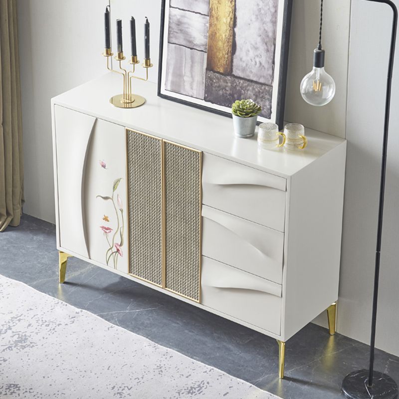 Classic Glam Horizontal Combo Dresser Wood Storage Chest Dresser for Bedroom