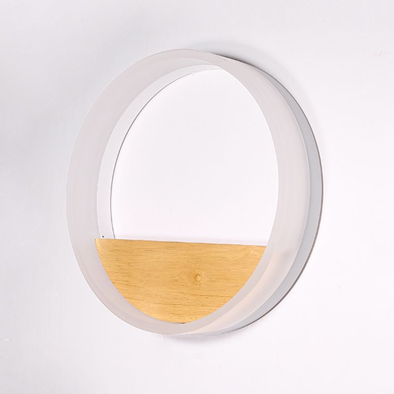 Moderne stijl ronde wandlampen hout 1 lichte wandlampen (decoratie niet inbegrepen)