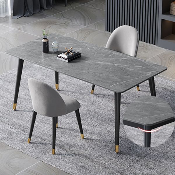 4 Legs Dining Site Table Contemporary Style Stone Dinette Table for Home