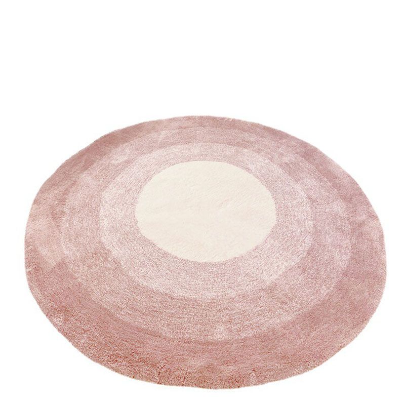 Pink Casual Rug Polyester Stripe Rug Stain Resistant Rug for Living Room