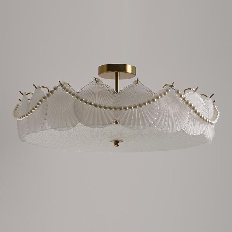 Nordic Glass Ceiling Light Creative Flush Mount Light Fixture for Sitting Room