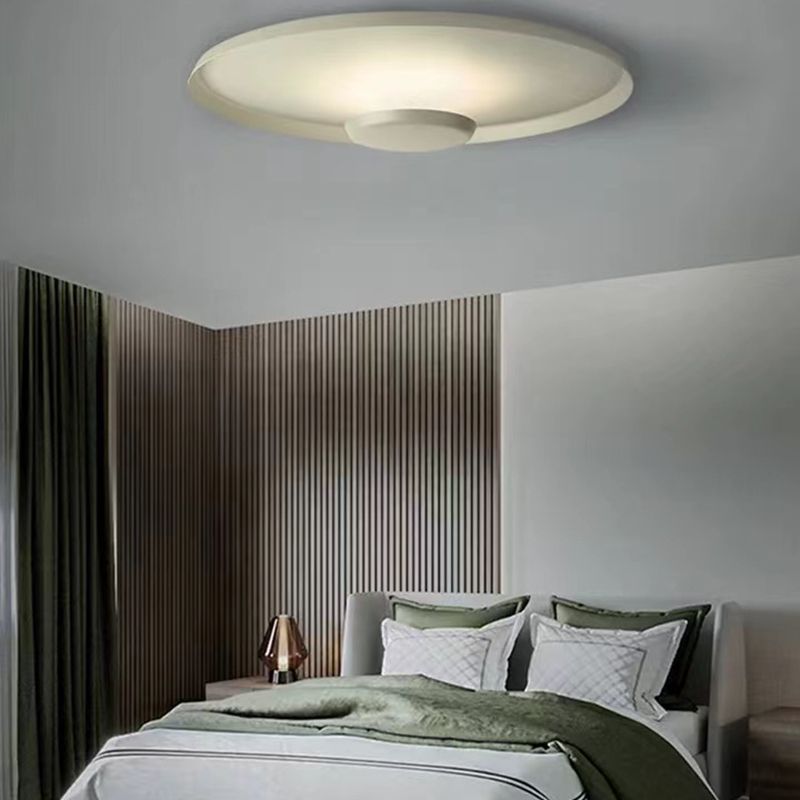 Nordic Disk Flush Mount Metal LED Ceiling Light Fixture for Bedroom