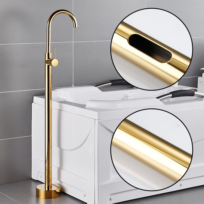 Modern Freestanding Bathtub Faucet One Handle Freestanding Tub Filler Trim