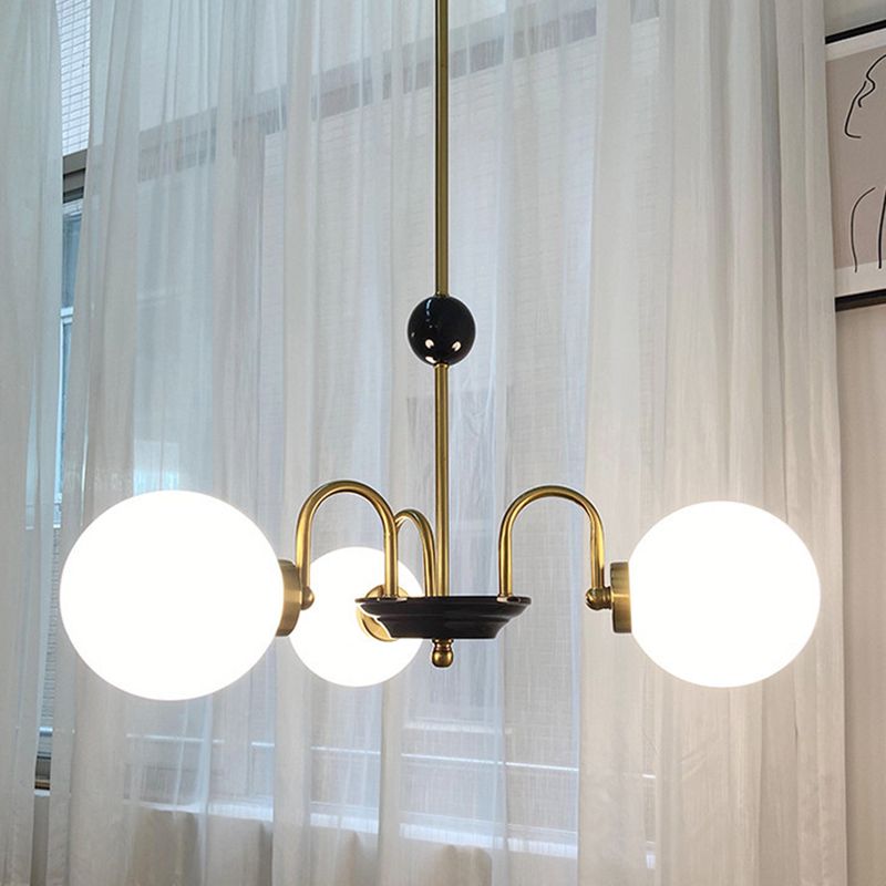 Modern Minimalist Design lampadario lampadario lampadario sferico a soffitto in vetro bianco