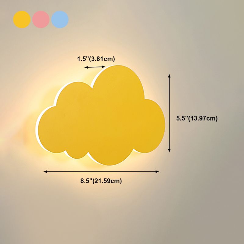 Modern Style Cloud Wall Mounted Lamps Metal 1 Light Wall Lamps