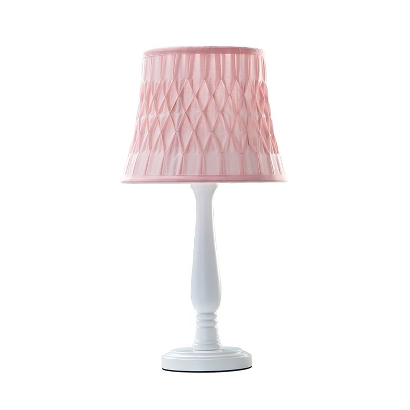 Macaron Barrel Shape Lettura Libro Light Wood 1 Lambola lampada da comodino in rosa/viola/verde