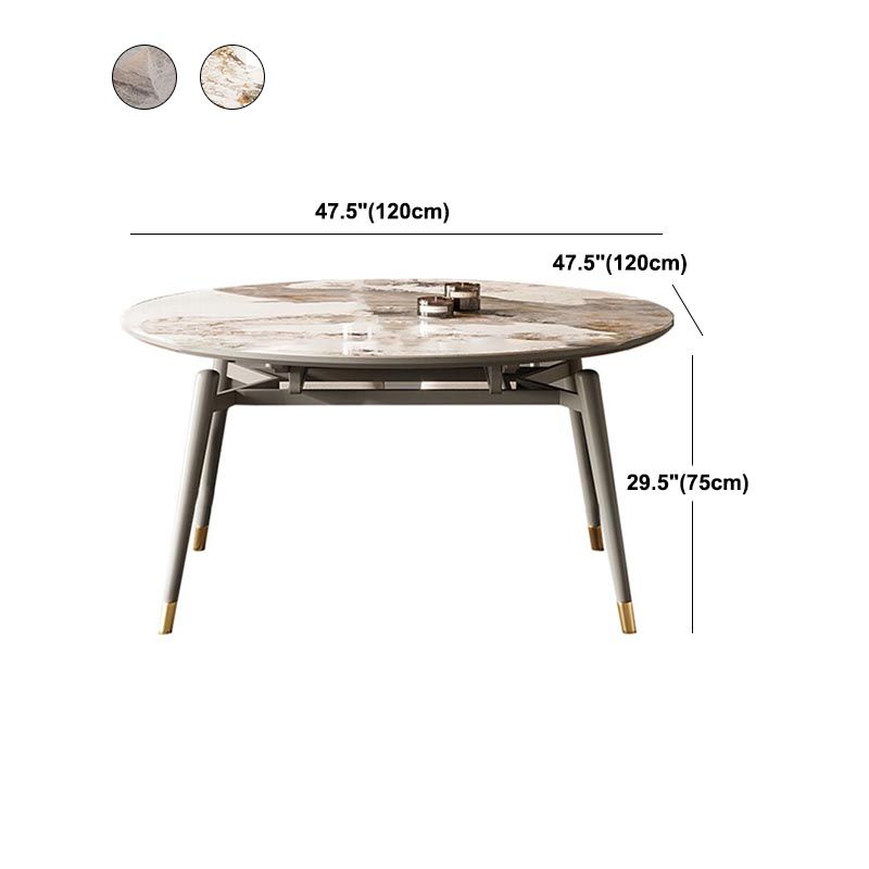 4-foot Solid Wood Table Round Traditional Luxury Extendable Dining Table