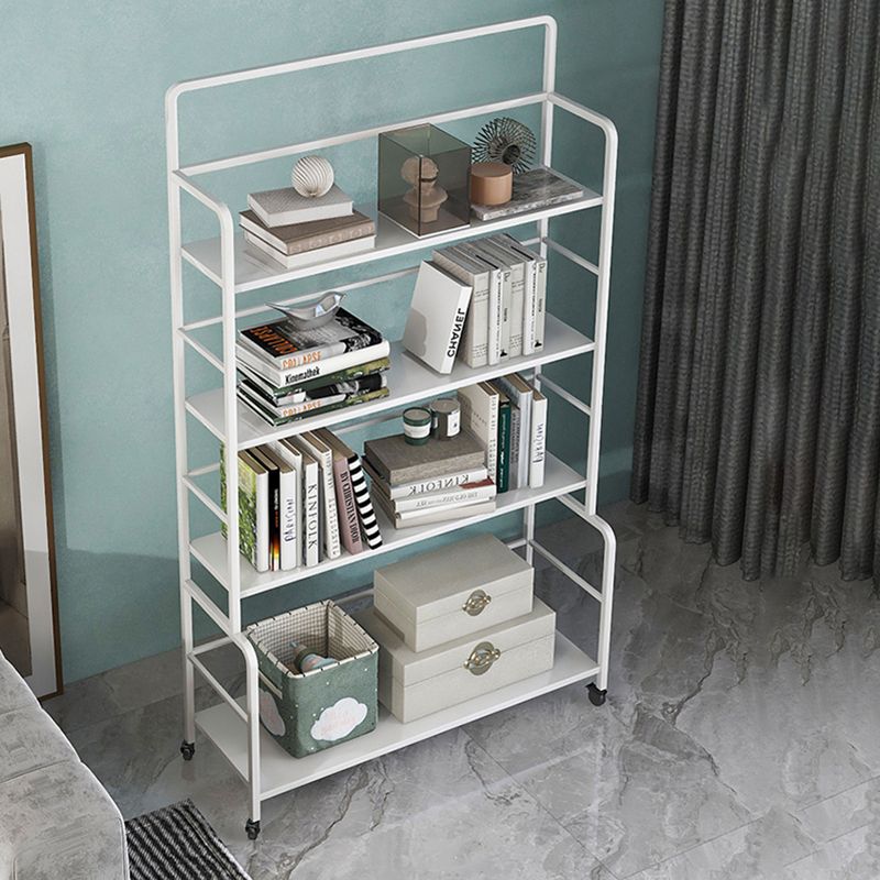Etagere Iron Bookshelf Open Back Modern Bookcase With Rectangular Shelves